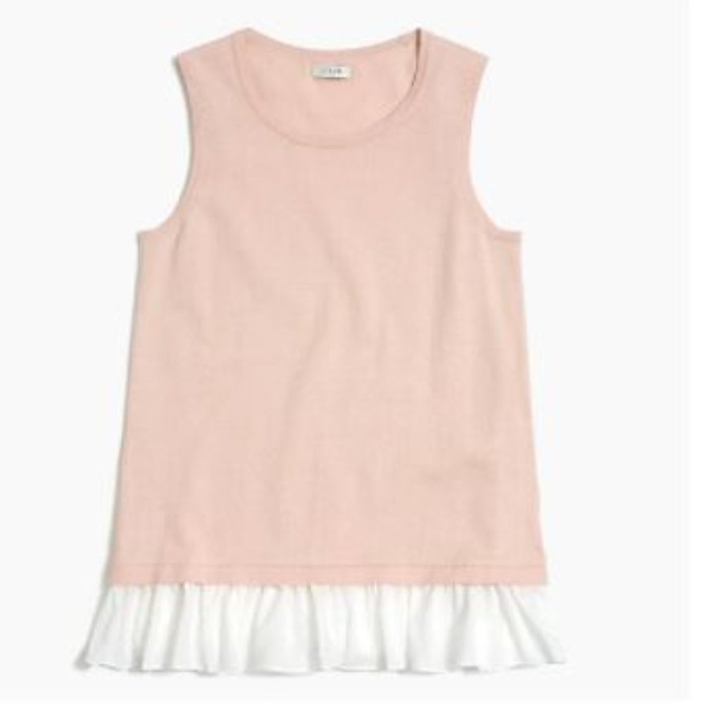 J Crew Factory Sweater-tank with woven hem
